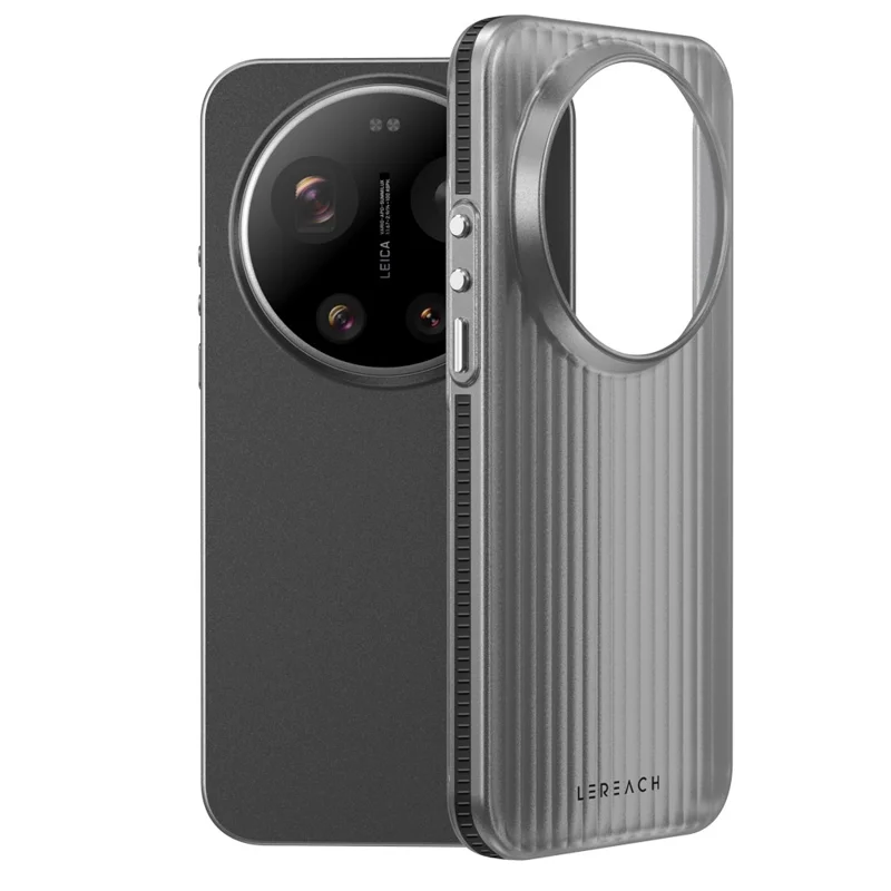 LEREACH TOC Series for Xiaomi 17 Ultra 5G Case Flowing Grid PC Phone Cover - Black