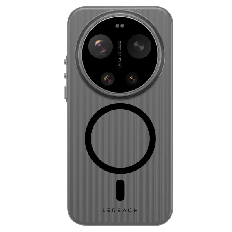 LEREACH TOC Series for Xiaomi 17 Ultra 5G Magnetic Case Flowing Grid PC Phone Cover - Black