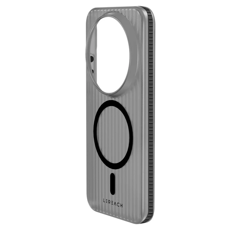 LEREACH TOC Series for Xiaomi 17 Ultra 5G Magnetic Case Flowing Grid PC Phone Cover - Black