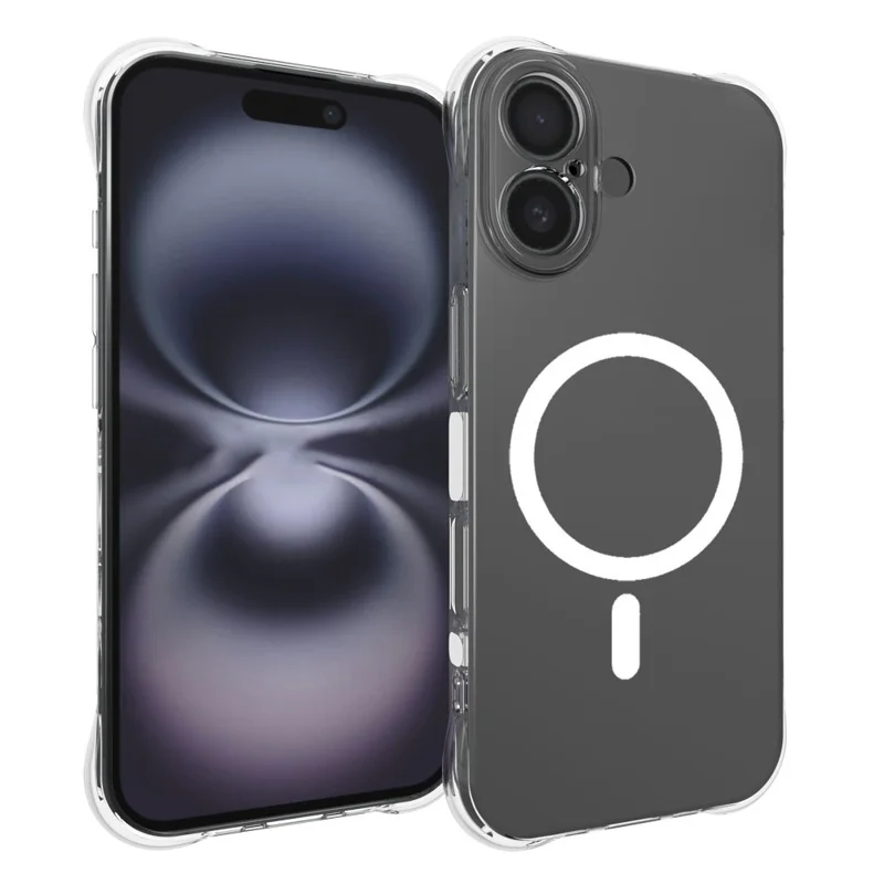 Bulk Purchasing For iPhone 17 Magnetic Case TPU Anti-drop Phone Back Cover Compatible with MagSafe - Transparent