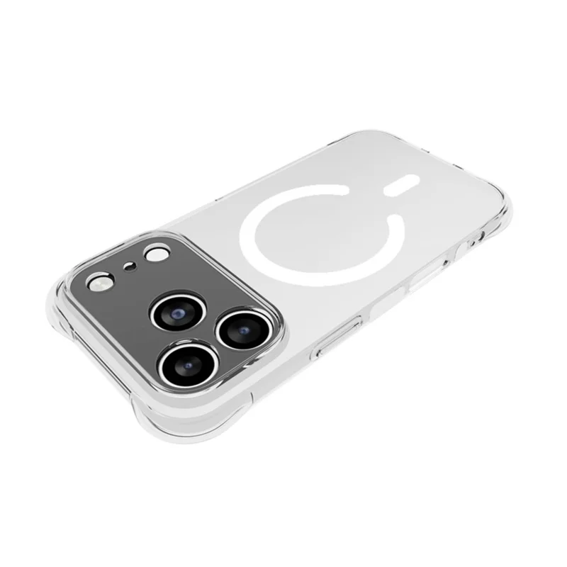 Bulk Purchasing For iPhone 17 Pro Max Magnetic Case TPU Anti-drop Phone Back Cover Compatible with MagSafe - Transparent