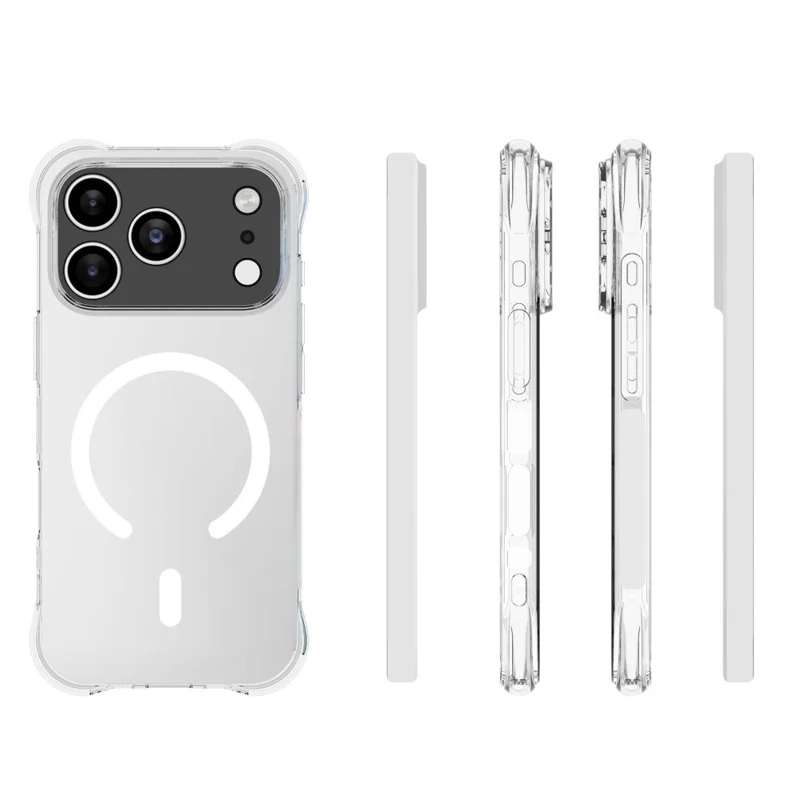 Bulk Purchasing For iPhone 17 Pro Max Magnetic Case TPU Anti-drop Phone Back Cover Compatible with MagSafe - Transparent