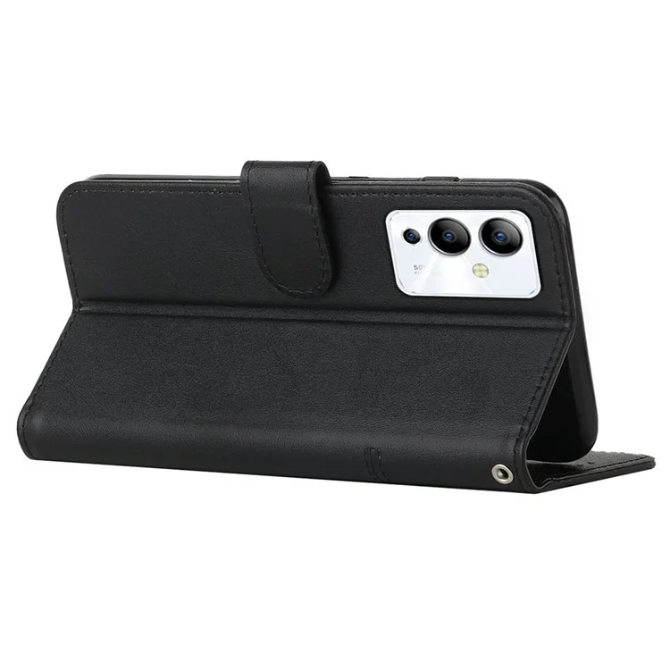 Для Infinix Note 12i Stitching Cute Chete Phone Cover Coverse Colletable Stand Full Protection Folio Flip Flip Case с Ремешком - Черный