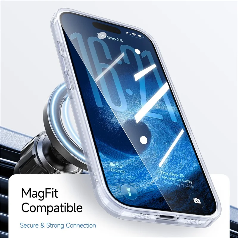 For iPhone 17 Case Compatible with MagSafe TPU Acrylic Phone Back Cover - Orange