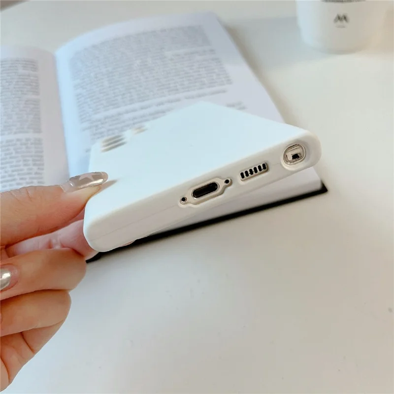 For Samsung Galaxy S26 Ultra Cell Phone Case Liquid Silicone Dropproof Cover - White