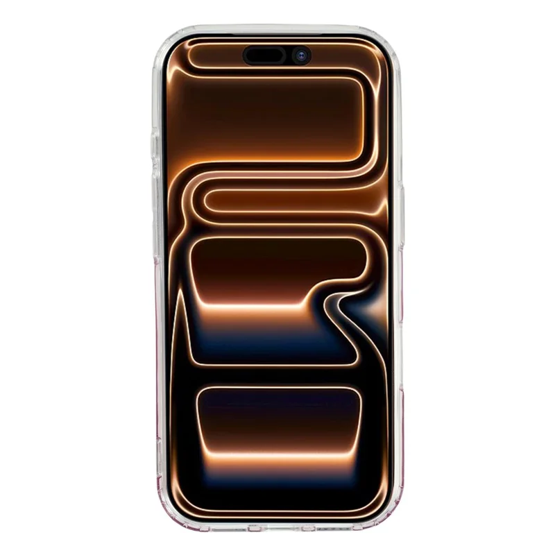 For iPhone 17 Pro Magnetic Case Gradient Sparkle Epoxy TPU + Acrylic Phone Cover Compatible with MagSafe - Pink