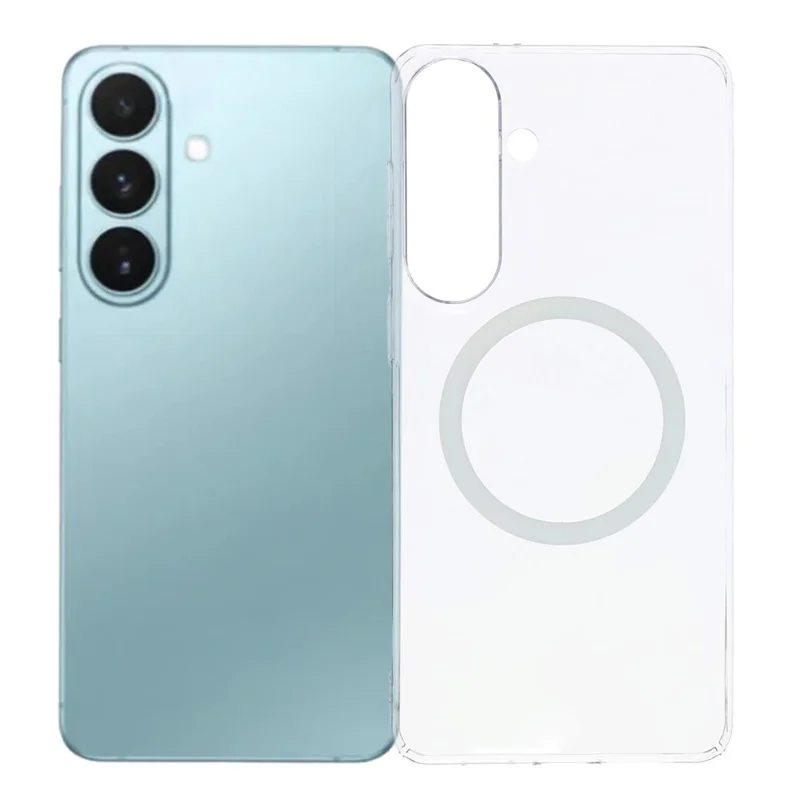 YOUNGKIT For Samsung Galaxy S26+ Magnetic Case Hard PC Phone Back Cover - Transparent