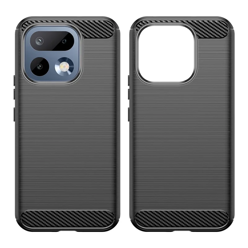 For Realme 16 Pro 5G Case Protective Phone Cover Carbon Fiber Texture Brushed - Black