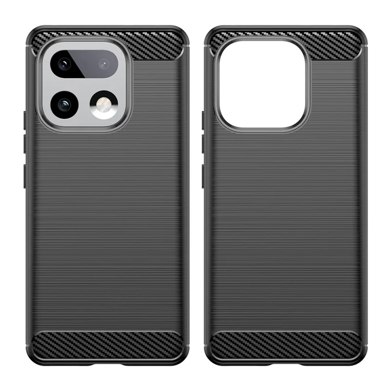 For Realme 16 Pro+ 5G Case Protective Phone Cover Carbon Fiber Texture Brushed - Black