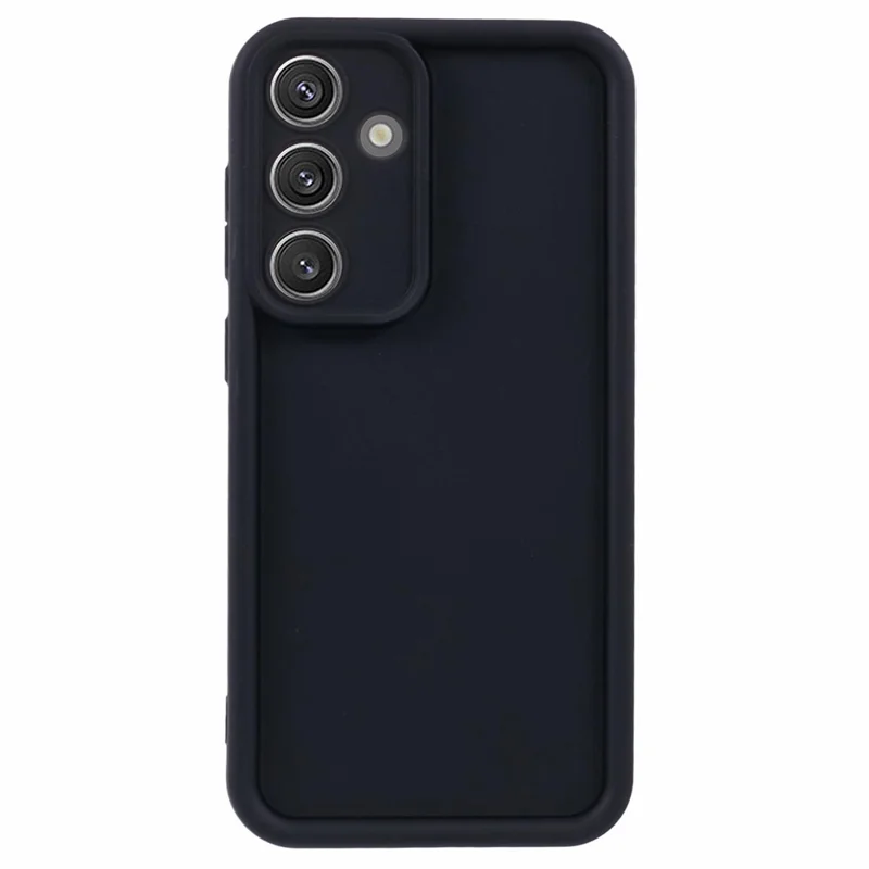 For Samsung Galaxy S26+ Case Grooved Design TPU Anti Slip Phone Cover - Black
