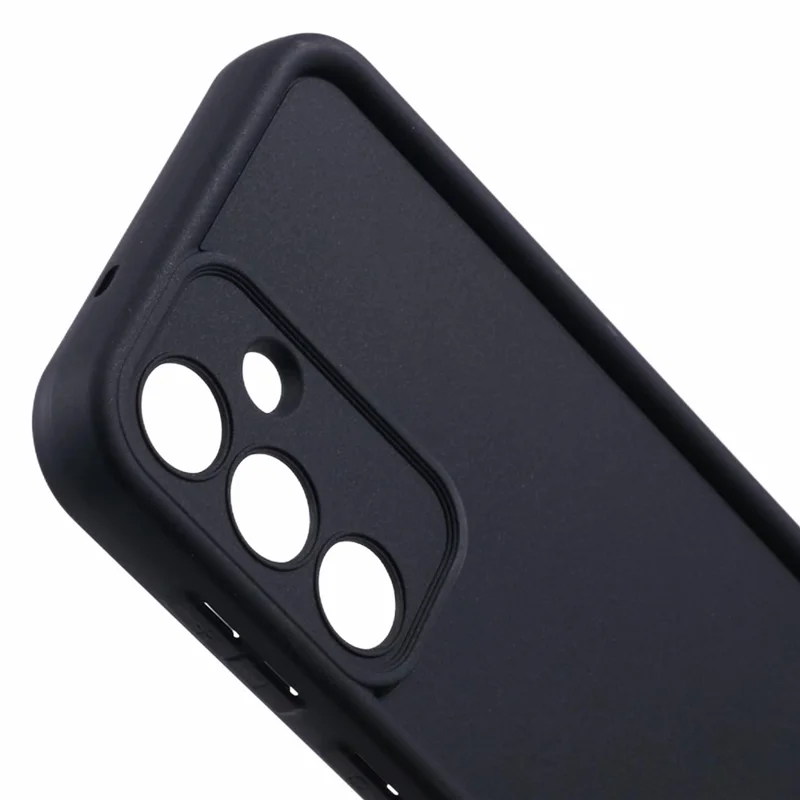 For Samsung Galaxy S26+ Case Grooved Design TPU Anti Slip Phone Cover - Black