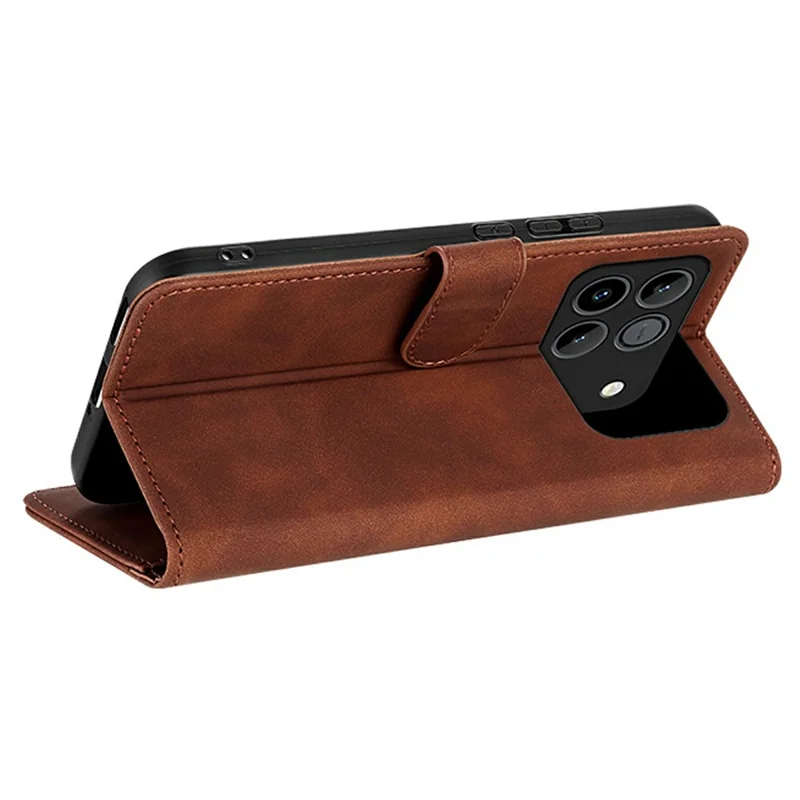 AZNS For Honor Win 5G Case PU Leather Wallet Phone Cover - Brown