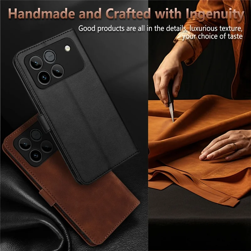 AZNS For Honor Win 5G Case PU Leather Wallet Phone Cover - Brown