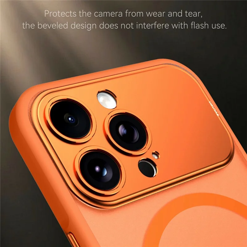 SULADA For iPhone 16 Pro Magnetic Phone Case Transfer to 17 Pro PC TPU Cell Phone Cover - Orange