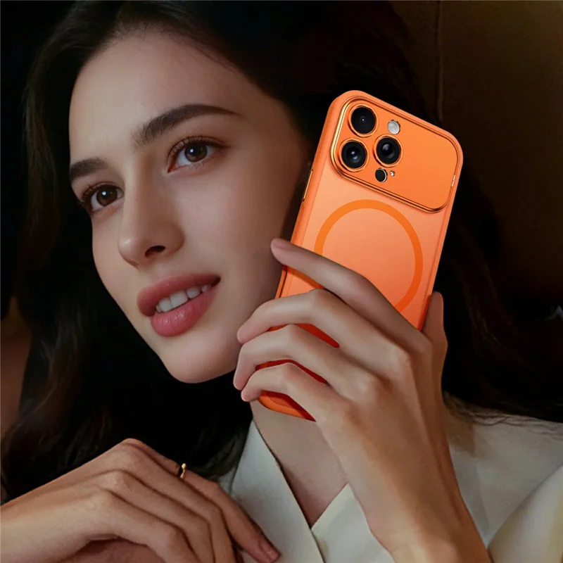 SULADA For iPhone 16 Pro Max Magnetic Phone Case Transfer to 17 Pro Max PC TPU Cell Phone Cover - Orange