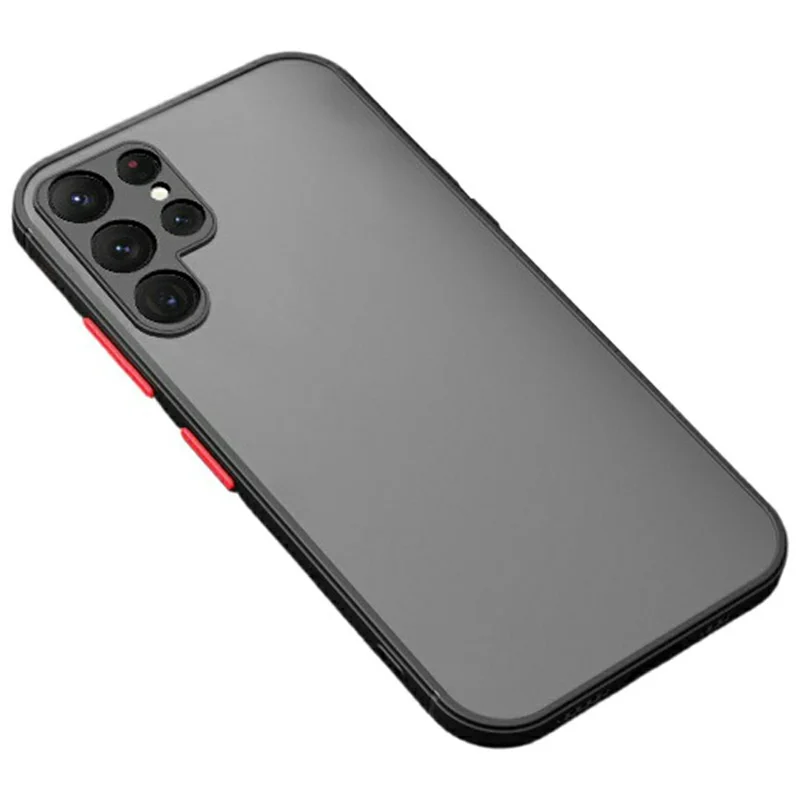 For Samsung Galaxy S26 Ultra Case TPU + PC Matte Anti Drop Phone Back Cover - Black