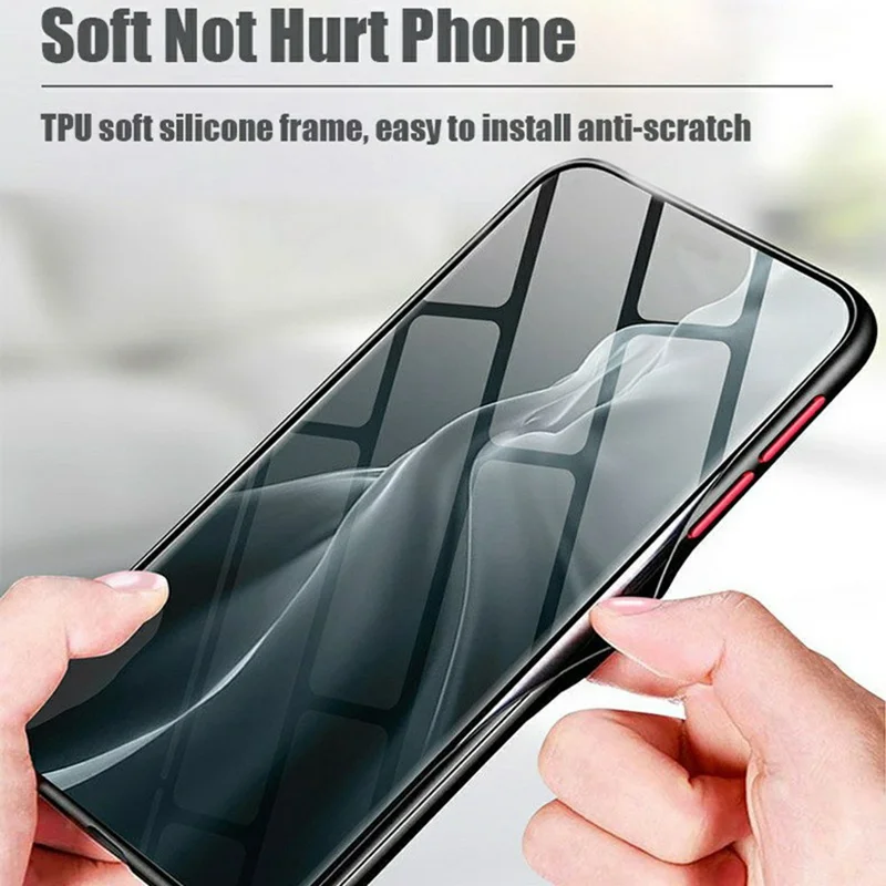 For Samsung Galaxy S26 Ultra Case TPU + PC Matte Anti Drop Phone Back Cover - Black