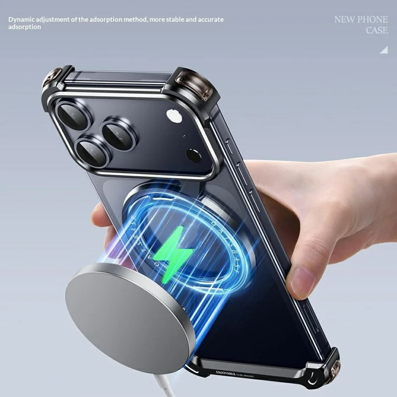 Compra al por mayor para funda magnética iPhone 17 Pro Max con soporte giratorio y cubierta protectora metálica - Naranja