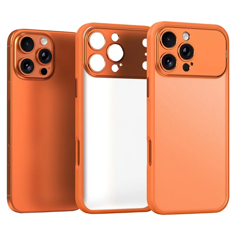 SULADA For iPhone 16 Pro Case Transfer to 17 Pro PC TPU Anti-drop Phone Cover - Orange
