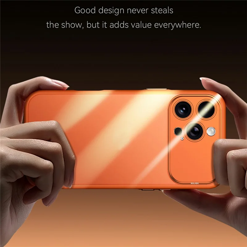 SULADA For iPhone 16 Pro Case Transfer to 17 Pro PC TPU Anti-drop Phone Cover - Orange