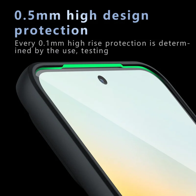 For Honor Power2 5G Case Skin-Touch TPU + PC Matte Phone Back Cover - Transparent Black