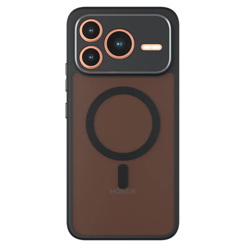 For Honor Power2 5G Magnetic Case TPU + PC Matte Skin Touch Phone Cover - Black