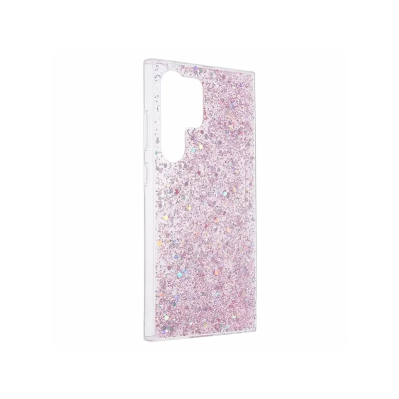 For Samsung Galaxy S26 Ultra Case Shockproof Soft TPU Phone Cover Glittery Design - Pink