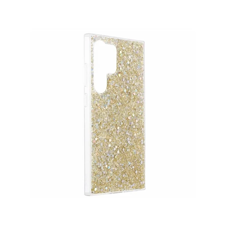 For Samsung Galaxy S26 Ultra Case Shockproof Soft TPU Phone Cover Glittery Design - Gold