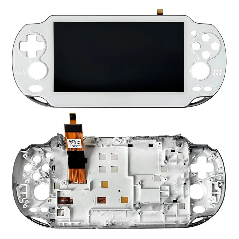 For Sony PlayStation Vita 1000 OEM Grade S Sharp LCD Screen and Digitizer Assembly with Case Replacement Part (without Logo) - White
