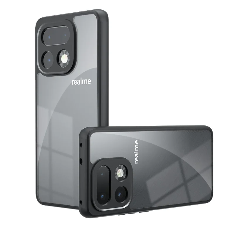For Realme 16 Pro+ 5G Case TPU + PC Shockproof Phone Cover - Transparent