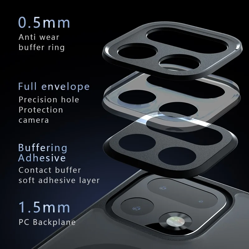 For Realme 16 Pro+ 5G Magnetic Case TPU + PC Matte Skin Touch Phone Cover - Black