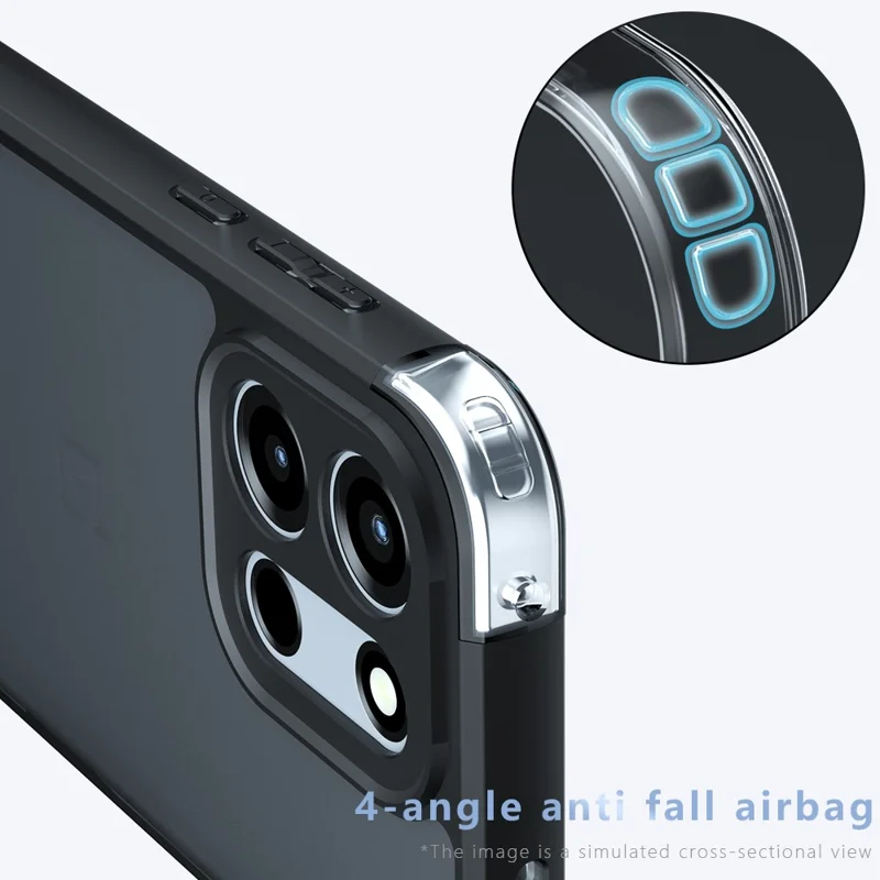 Phone Case For OnePlus Turbo 6V 5G  /  Turbo 6 5G TPU + PC Shockproof Phone Cover - Transparent