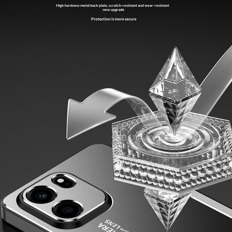 For OnePlus Turbo 6V 5G Phone Case Aluminium Alloy TPU PC Back Cover - Gold