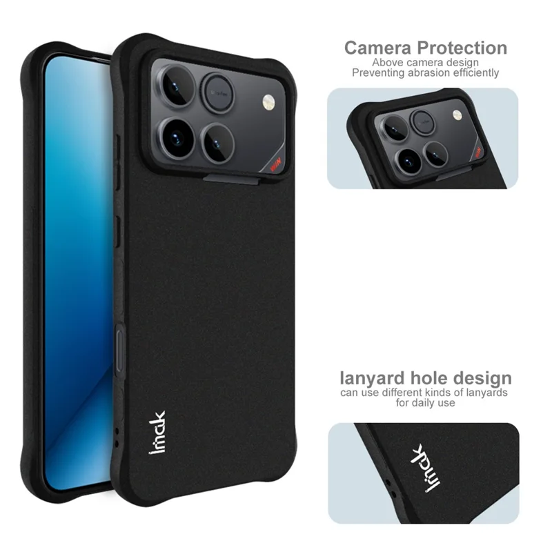 IMAK For Honor Win 5G / Win RT 5G Case TPU Phone Cover Airbag Shockproof Protection - Matte Black