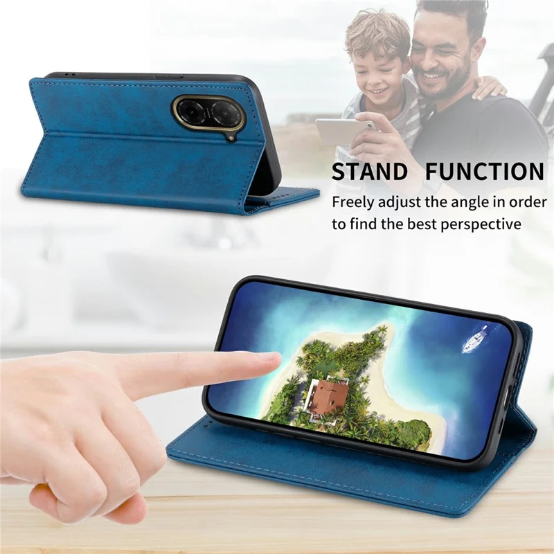 Bulk Purchasing For Xiaomi Redmi A5 NFC (EU) (173.45mm) Wallet Case RFID Blocking TPU PU Leather Phone Cover - Blue