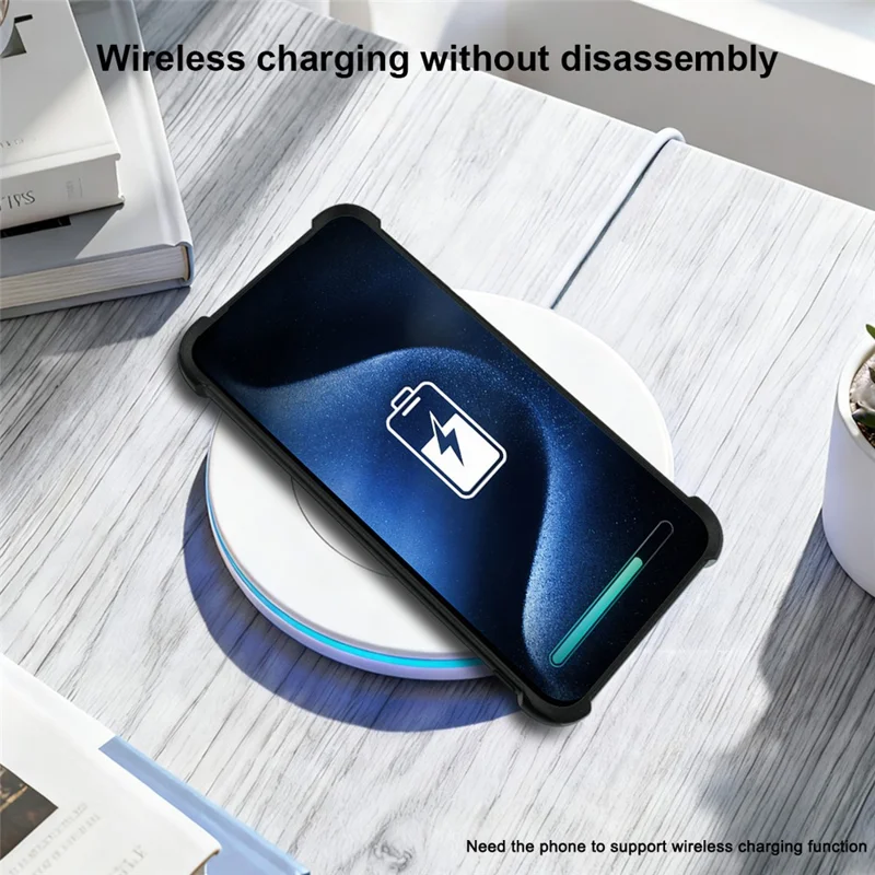 IMAK For OnePlus Turbo 6 5G Case TPU Phone Cover Airbag Shockproof Protection - Matte Black