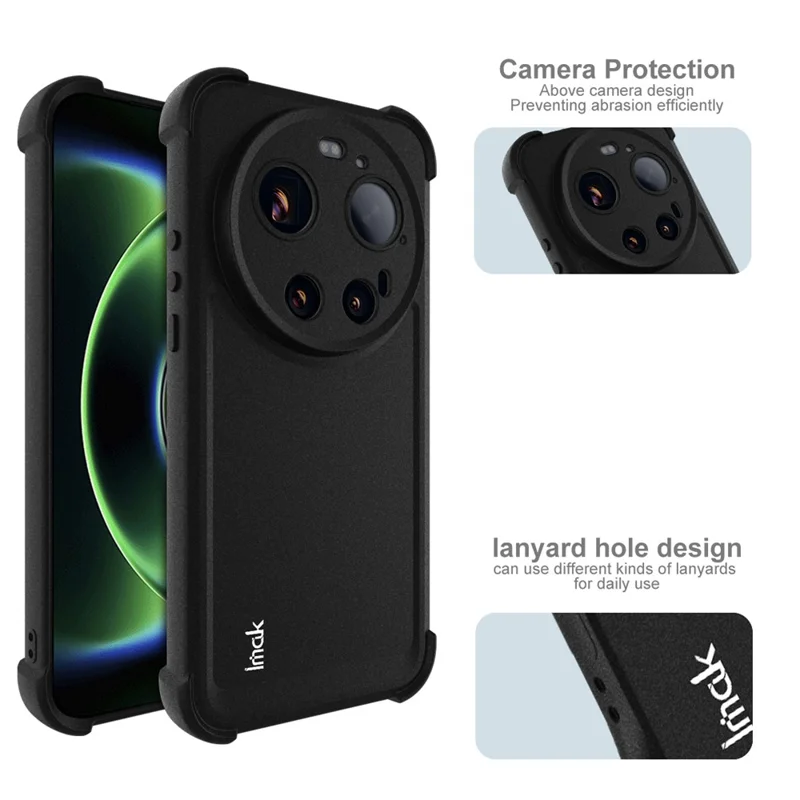 IMAK For Xiaomi 17 Ultra 5G Case TPU Phone Cover Airbag Shockproof Protection - Matte Black