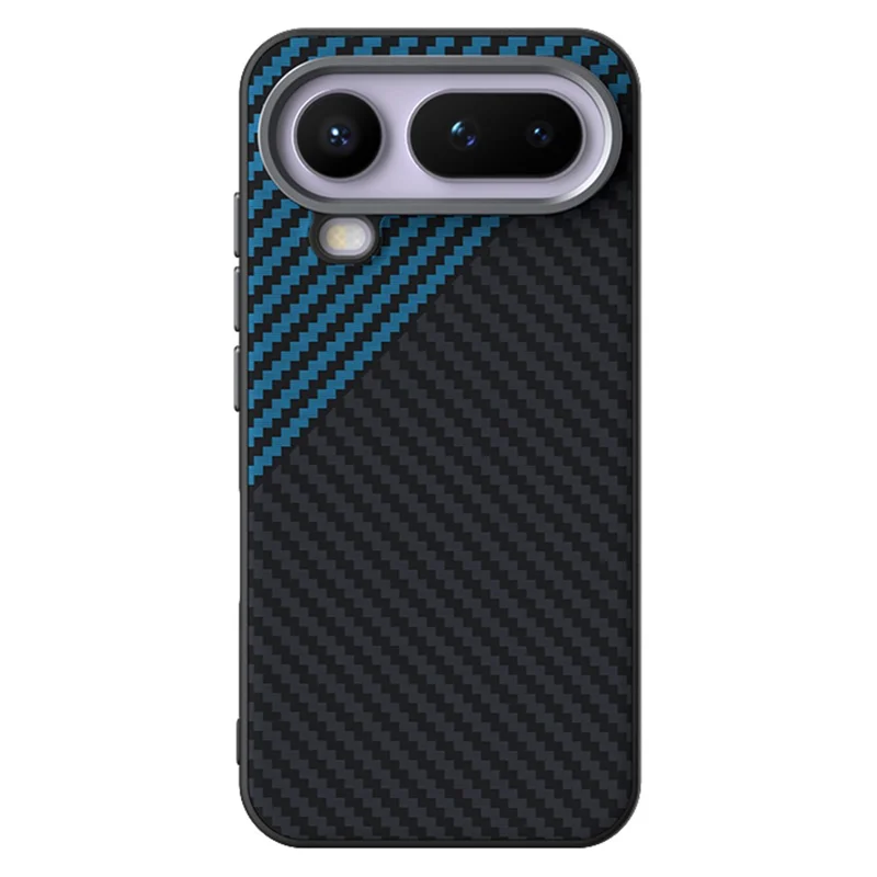 ABEEL pour Honor Magic8 Pro Air 5G Étui Magnétique avec Texture Fibre de Carbone - Noir / Bleu