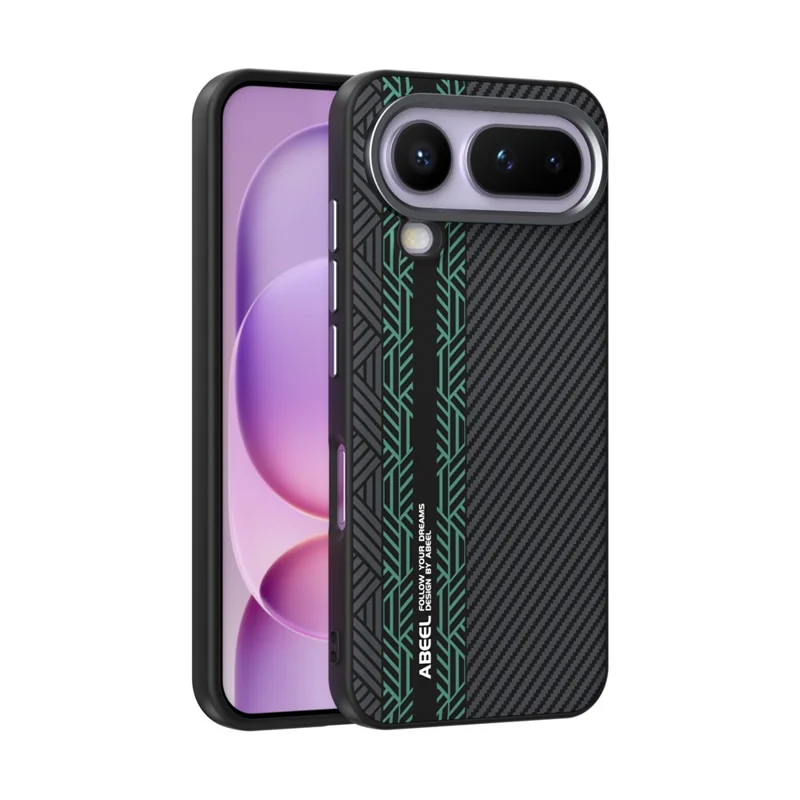 ABEEL pour Honor Magic8 Pro Air 5G Étui Magnétique PC + TPU + Alliage d'Aluminium + Cuir PU Étui Arrière Fin - Texture 2