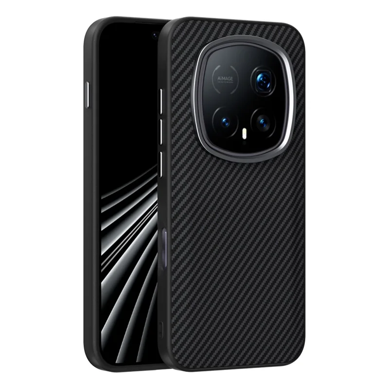 ABEEL For Honor Magic8 RSR Porsche Design 5G Magnetic Case Carbon Fiber Texture TPU PC PU Phone Back Cover - Black
