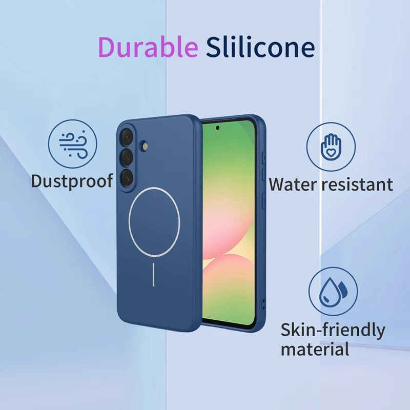 For Samsung Galaxy A57 5G Magnetic Case Anti Drop Soft TPU Phone Back Cover - Blue