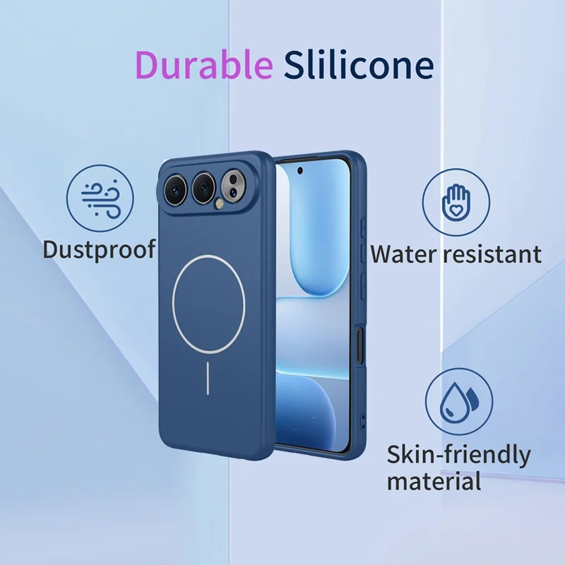 For Honor 500 5G Magnetic Case Anti Drop Soft TPU Phone Back Cover - Blue