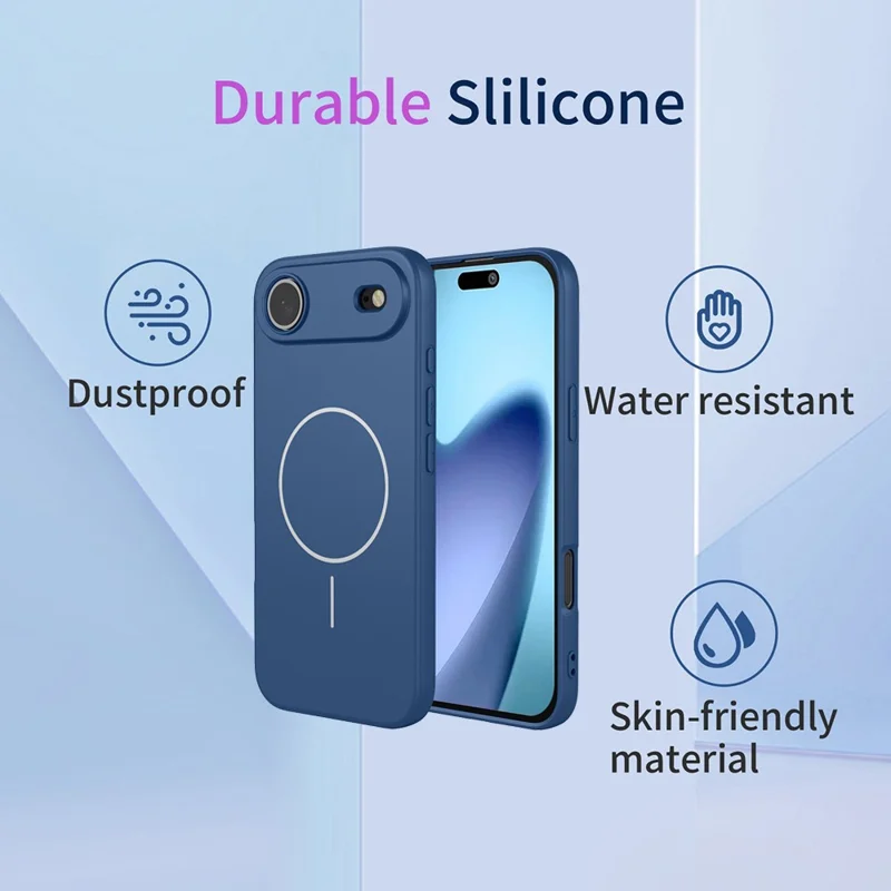 For iPhone Air Magnetic Case Anti Drop Soft TPU Phone Back Cover Compatible with MagSafe - Blue