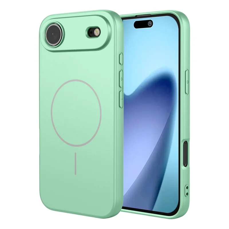 For iPhone Air Magnetic Case Anti Drop Soft TPU Phone Back Cover Compatible with MagSafe - Matcha Green