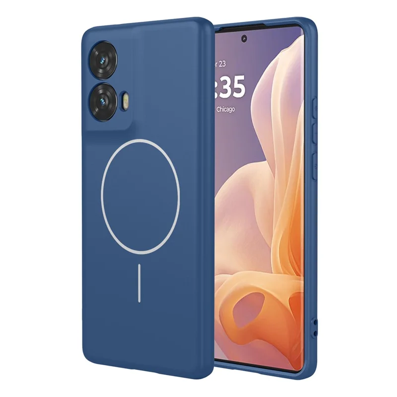 For Motorola Edge 50 Fusion 5G Magnetic Case Anti Drop Soft TPU Phone Back Cover - Blue