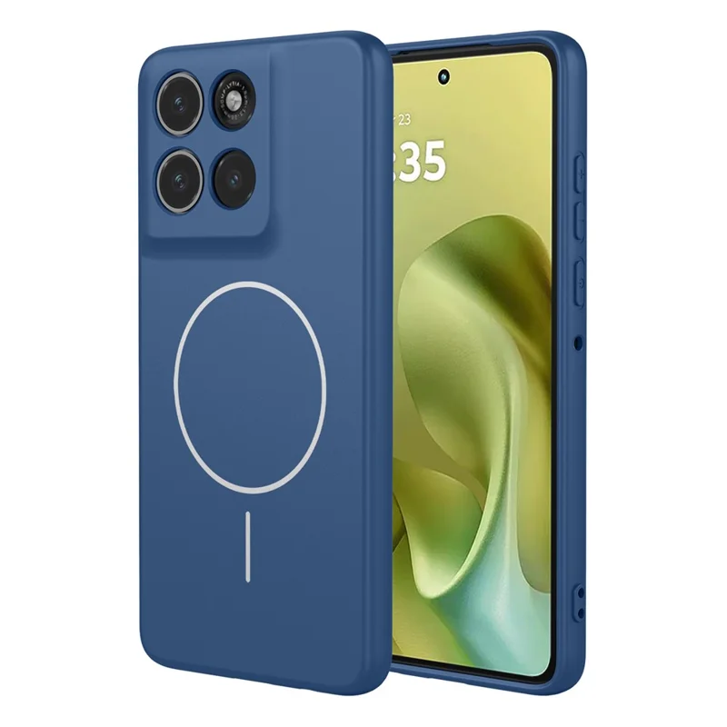 For Motorola Moto G86 5G Magnetic Case Anti Drop Soft TPU Phone Back Cover - Blue