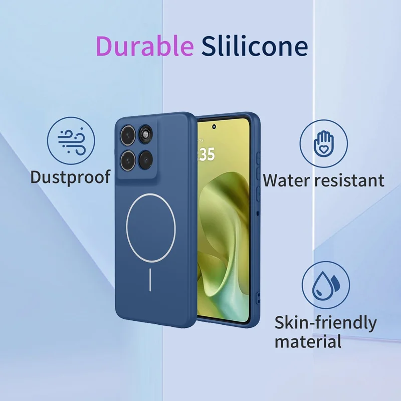 For Motorola Moto G86 5G Magnetic Case Anti Drop Soft TPU Phone Back Cover - Blue