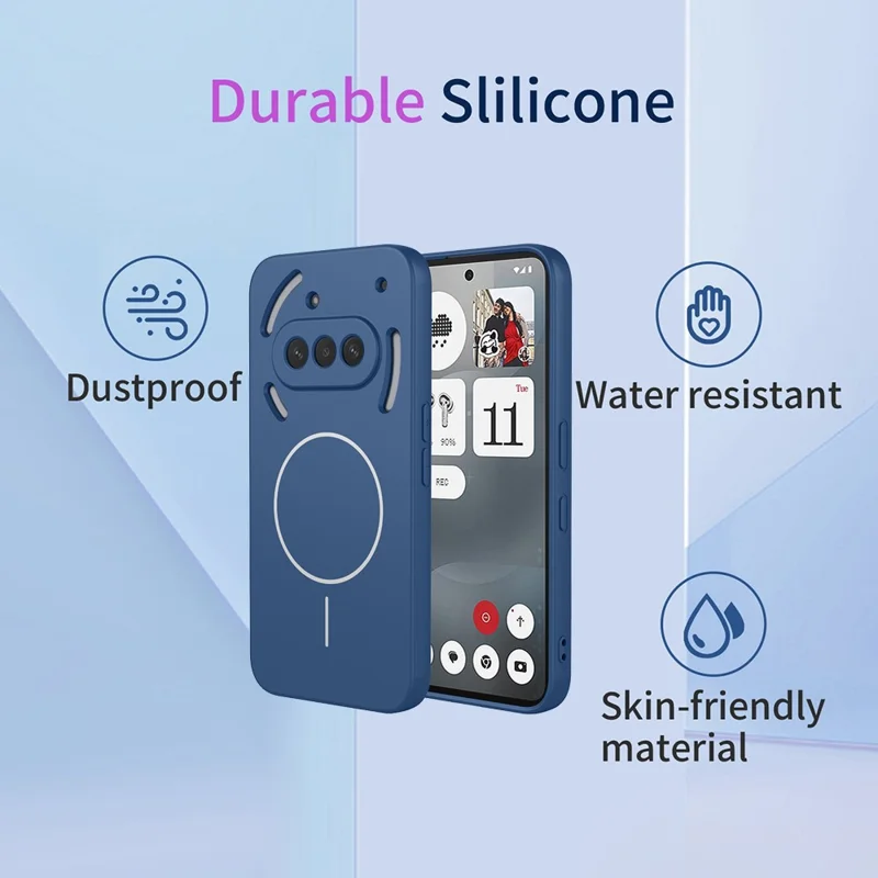 For Nothing Phone (3a) Magnetic Case Anti Drop Soft TPU Phone Back Cover - Blue