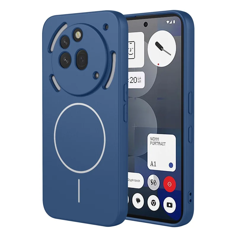 For Nothing Phone (3a) Pro Magnetic Case Anti Drop Soft TPU Phone Back Cover - Blue