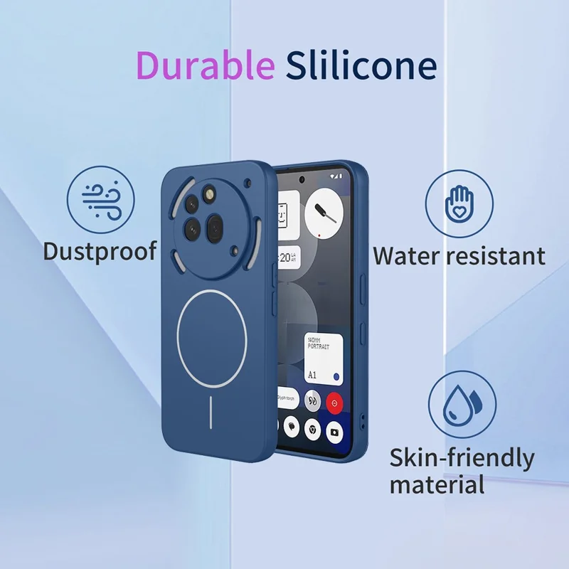 For Nothing Phone (3a) Pro Magnetic Case Anti Drop Soft TPU Phone Back Cover - Blue